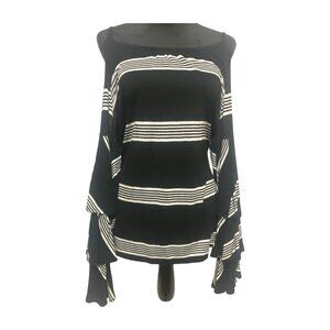 I.N.C. International Concepts B/W spaghetti strap dress with poet sleeves. Lrg